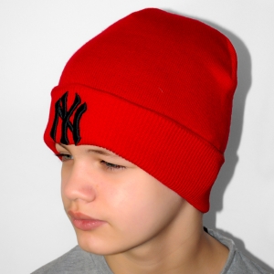 Шапка New York красная