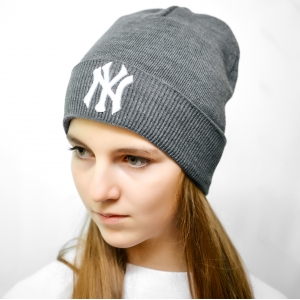 Шапка New York серая