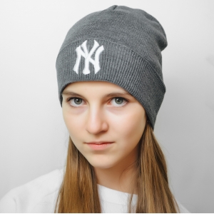 Шапка New York серая