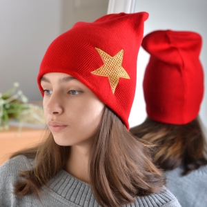 Шапка для девочек красная