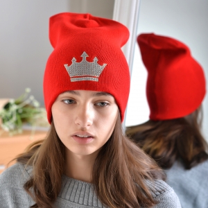 Шапка для девочек красная