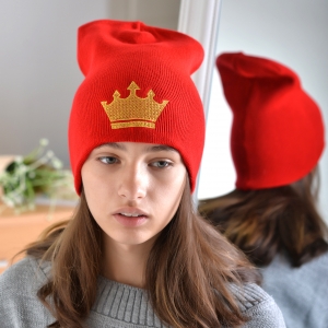 Шапка для девочек красная
